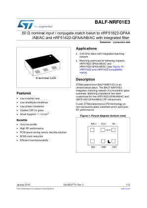 BALF-NRF01E3 数据手册首页