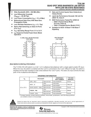 TS3L100 数据手册首页
