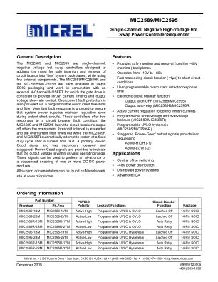 MIC2589-2BM-TR datasheet cover page