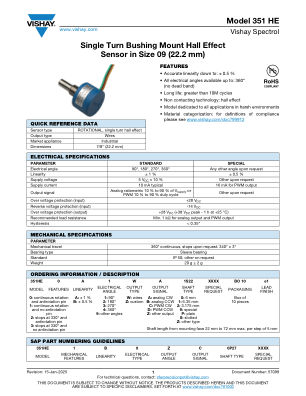 MODEL351HE 数据手册首页