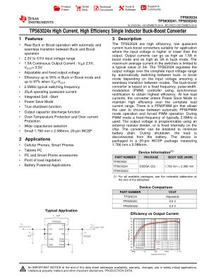 TPS630242 datasheet cover page