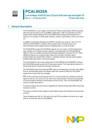 PCAL9535A datasheet cover page