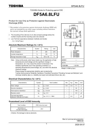DF5A6.8LFU datasheet cover page