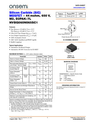 NVBG060N065SC1 数据手册首页