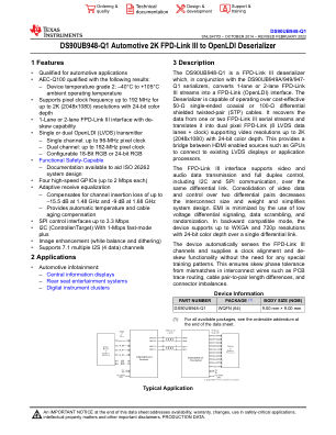 DS90UB948-Q1 datasheet cover page