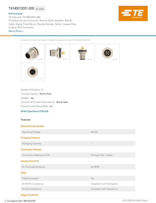 T4140012051-000 datasheet cover page