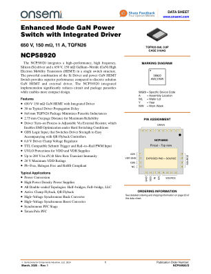 NCP58920 datasheet cover page