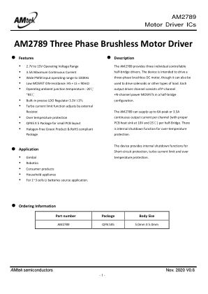 AM2789 datasheet cover page