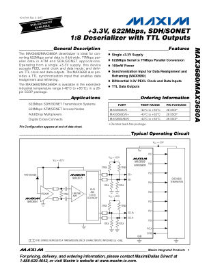 MAX3680 datasheet cover page