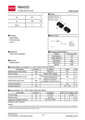 RB420D 数据手册首页
