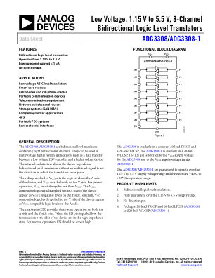 ADG3308 datasheet cover page