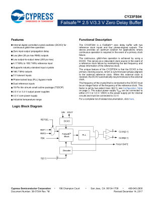 CY23FS04 datasheet cover page