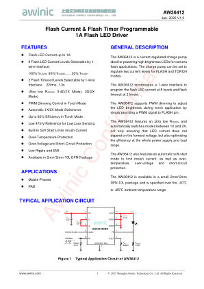 AW36412 datasheet cover page