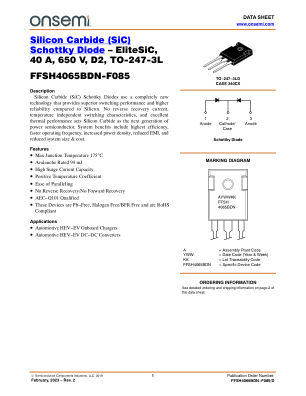FFSH4065BDN-F085 datasheet cover page