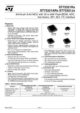 ST72321J7 datasheet cover page