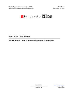 FIDO1100 datasheet cover page