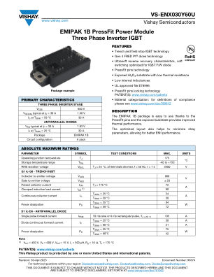 VS-ENX030Y60U 数据手册首页