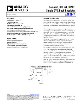 ADP2147 数据手册首页