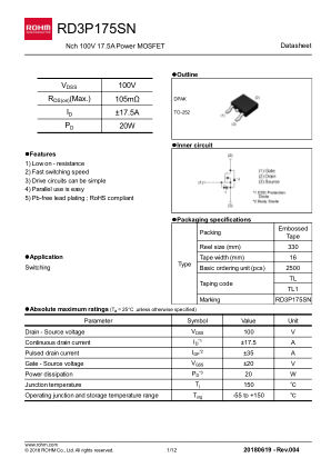 RD3P175SN 数据手册首页