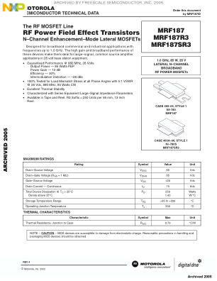 MRF187 数据手册首页