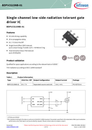 BDP1CG15NB-01 datasheet cover page