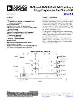 AD5535B 数据手册首页