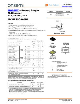 NVMFS5C468NL 数据手册首页