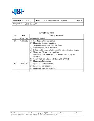 QMC6308 datasheet cover page