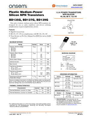 BD135 数据手册首页