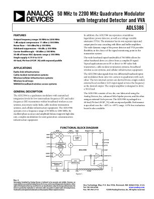 ADL5386 数据手册首页