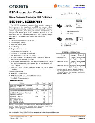 ESD7551 数据手册首页