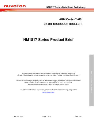 NM1817 datasheet cover page
