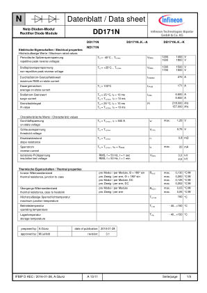 DD171N 数据手册首页