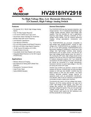 HV2918 数据手册首页