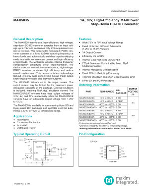 MAX5035 datasheet cover page