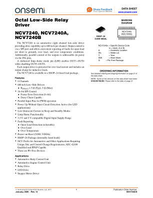 NCV7240 datasheet cover page