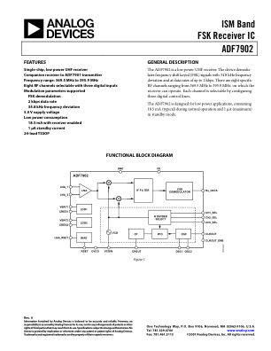 ADF7902 数据手册首页