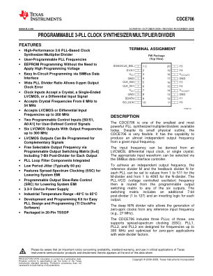 CDCE706 datasheet cover page