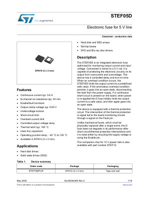 STEF05D datasheet cover page