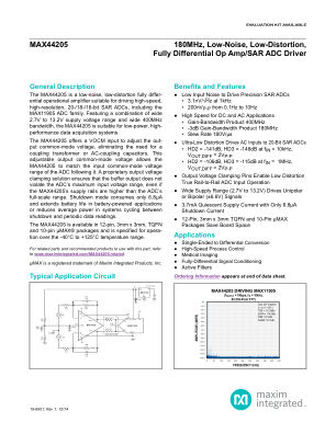 MAX44205 datasheet cover page
