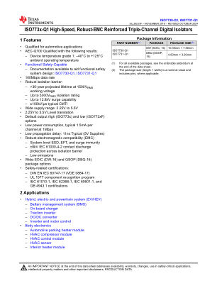 ISO7731-Q1 数据手册首页