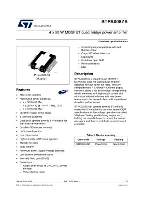 STPA008ZS 数据手册首页
