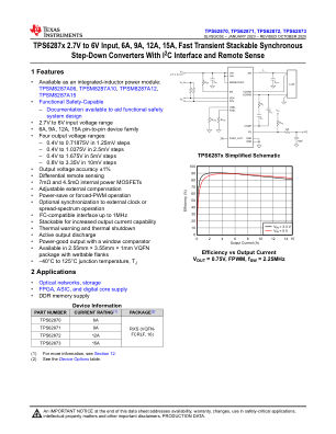 TPS62873 datasheet cover page