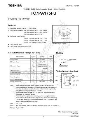 TC7PA175FU 数据手册首页