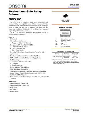 NCV7751 数据手册首页