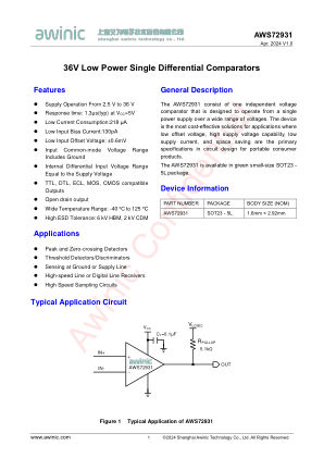 AWS72931 datasheet cover page
