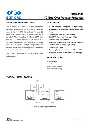 SGM4541 datasheet cover page