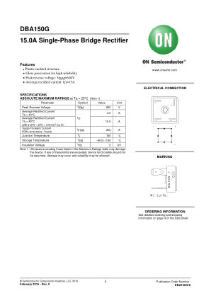 DBA150G 数据手册首页
