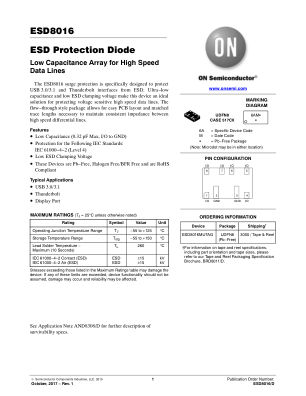 ESD8016 数据手册首页