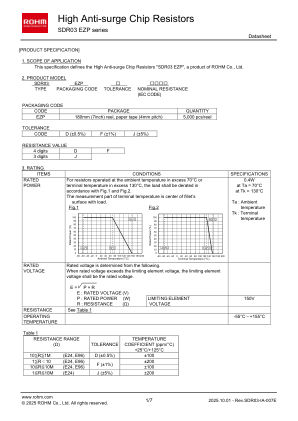 SDR03EZPJ 数据手册首页